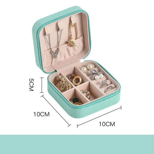 Portable Mini Jewelry Storage Box Travel Organizer Jewelry Case