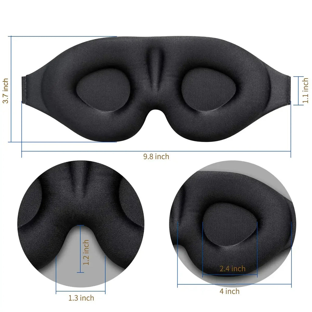 Eye Mask for Sleeping 3D Contoured Cup Blindfold Concave Molded Night