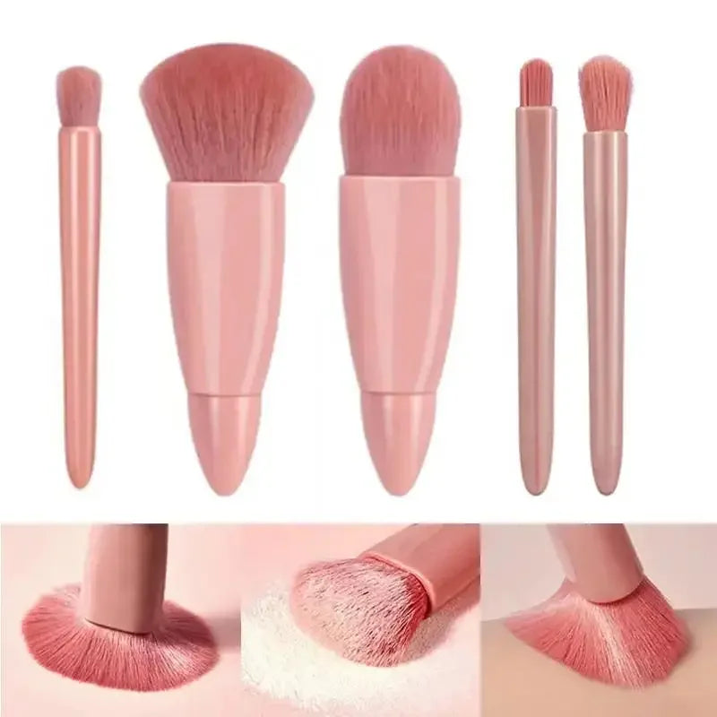 5pcs Travel Size Makeup Brushes Set Mini Makeup Brushes, Small