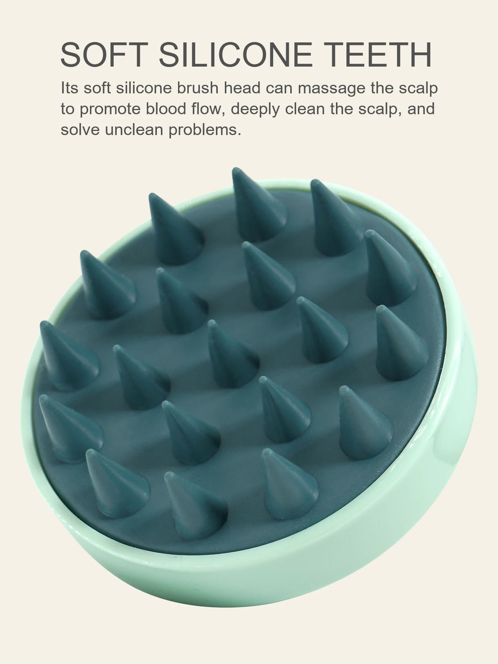 Silicone Shampoo Scalp Hair Massager Head Body Scalp Massage Brush